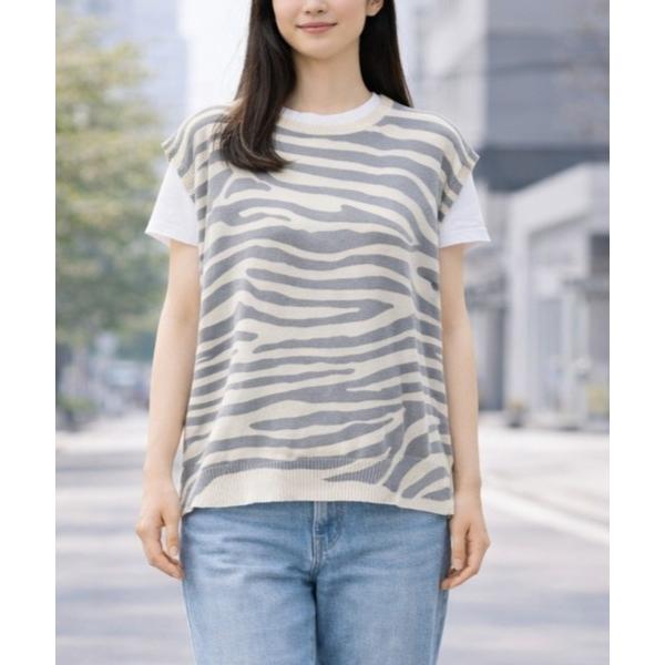 tシャツ 「KILA MODA」柄アクセントスタイリングベスト レディース