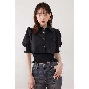 ブラウス シャツ クロップドレイヤードブラウス　春服　夏服 レディース