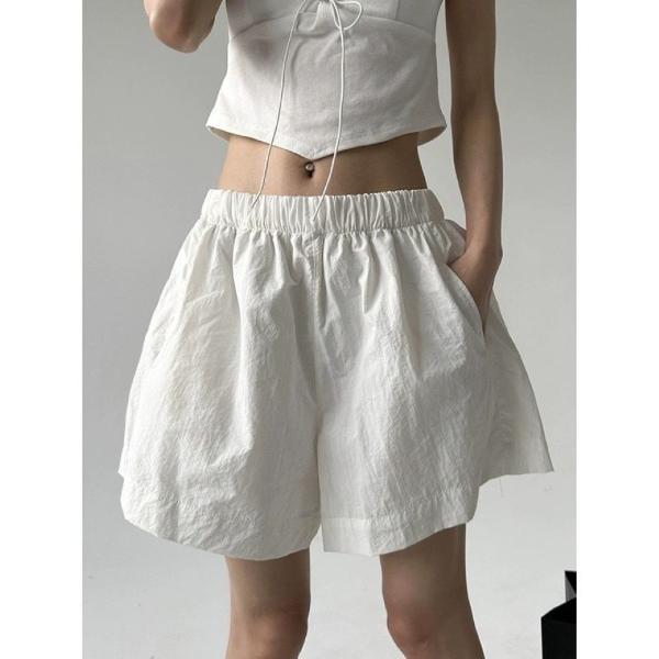 パンツ 薄手軽量　ルーズショートパンツ レディース