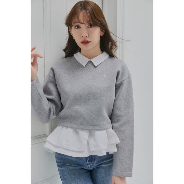 トレーナー スウェット Amovible Peplum Top レディース