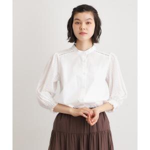ブラウス シャツ 「コットン100％／ゆったりシルエット」ブロダリーアングレーズ コットンブラウス レディース
