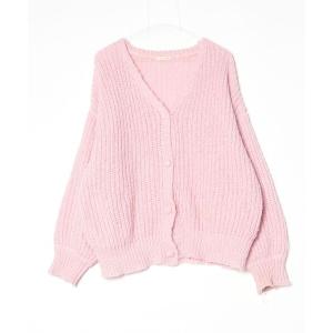 「apres jour」 ニットカーディガン FREE ピンク レディース