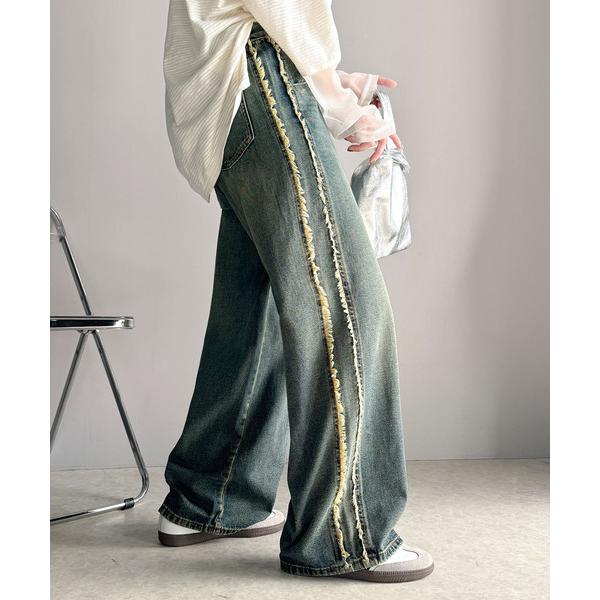「Java」 デニムパンツ X-LARGE ブラック レディース