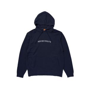 「STUDIO SEVEN」 プルオーバーパーカー LARGE ネイビー メンズ