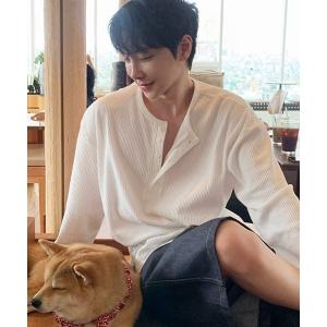 tシャツ 「NOWLE」ヘンリーネック ワッフル...の商品画像