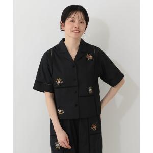 ブラウス シャツ 刺繍パッチワークブラウス/MAISON SAJOU レディース