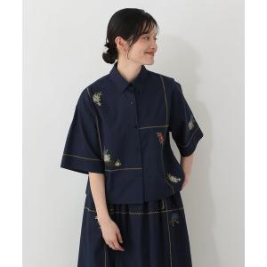 ブラウス シャツ 刺繍ラインブラウス/MAISON SAJOU レディース