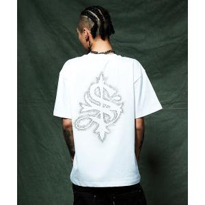 tシャツ Tシャツ｜Spray Cross Rhinestone Tee｜SUPPLIER メンズ レディース