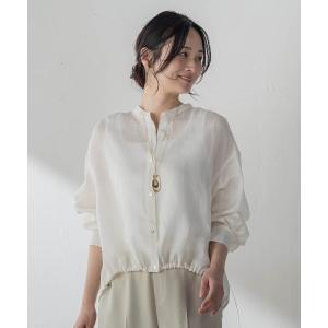 ブラウス シャツ ラミーカルゼドロストブラウス レディース