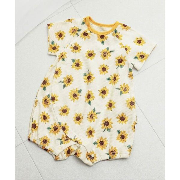 ベビー服 ロンパース ぽこぽこ総柄ロンパス