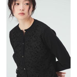 カーディガン フロント レース カーディガン レディース