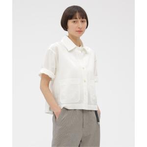 MHL.（エムエイチエル） ブラウス シャツ 半袖 GARMENT DYED FINE