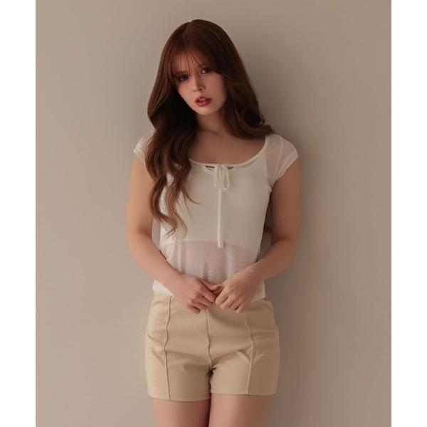 tシャツ 半袖 Ribbon maisie french sleeve tops / リボンメイジー...