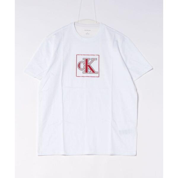 tシャツ 「CALVIN KLEIN」ボックスロゴＴシャツ　半袖　シンプル　クルーネック メンズ レ...