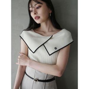 ニット セーター アシメカラーネックニット 「夏服」 レディース