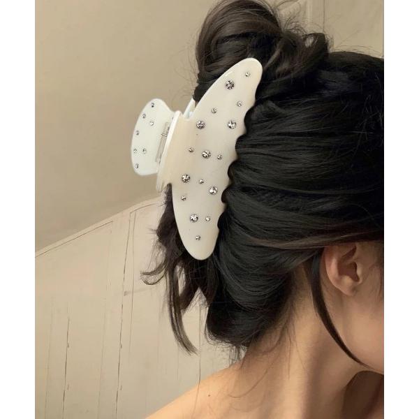 ヘアクリップ 大きめ ラインストーン ヘアクリップ