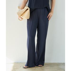 パンツ 追加 SILK SATIN イージーパンツ レディース