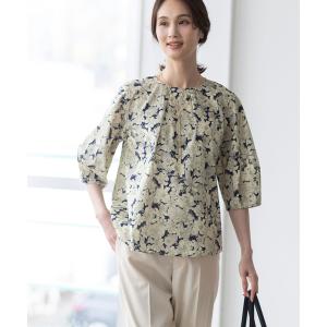 ブラウス シャツ 「Liberty」リバティプリントタックスリーブブラウス レディース