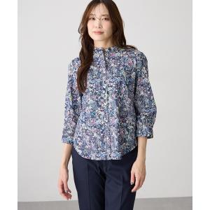 ブラウス シャツ 「Liberty」リバティプリントスタンドカラーシャツ レディース