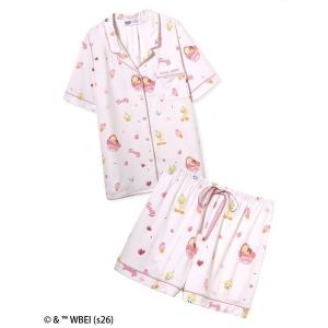 パジャマ ルームウェア 「WEB限定」「セット商品」「Tweety」開襟シャツ＆カットショートパンツSET レディース