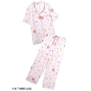 パジャマ ルームウェア 「WEB限定」「セット商品」「Tweety」開襟シャツ＆カットロングパンツSET レディース