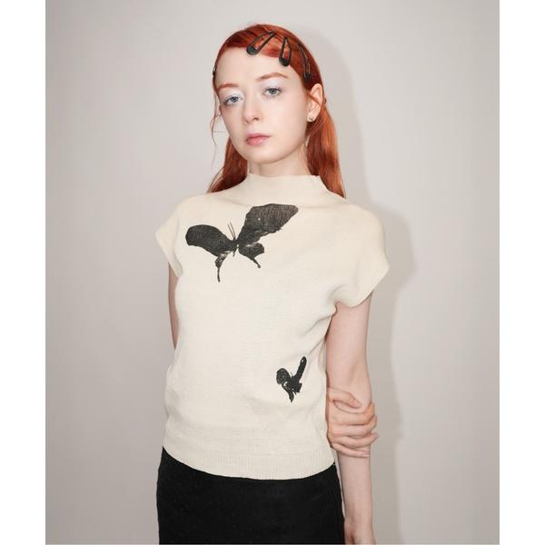 tシャツ 「 IMARI / イマリ 」 バタフライ ハイネック トップス レディース