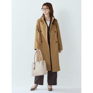 トレンチコート コート スプリングトレンチコート　ベージュ/ネイビー レディース