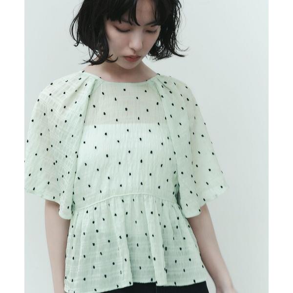ブラウス シャツ 半袖 「EMMEL REFINES」EM カットドビー 2WAY ブラウス レディ...