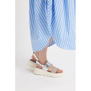 サンダル グリッターコンビクラウドルライトサンダル レディース