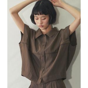 ブラウス シャツ セットアップ可コクーンライントップス レディース