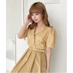 シャツワンピース ダブル釦開衿シャツワンピース/fint フィント