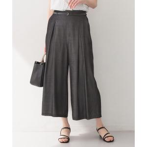 パンツ 「接触冷感/UVケア/吸水速乾」シャンブレーワイドパンツ「洗濯機OK」 レディース