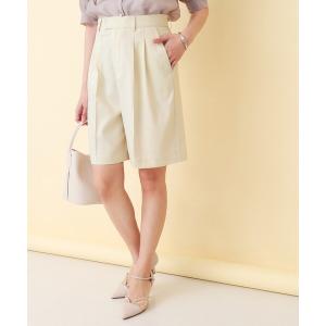 パンツ ツイル2タックハーフパンツ「洗濯機OK」 レディース