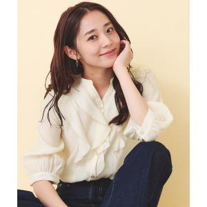 ブラウス シャツ シアーツイルフリルスキッパーブラウス「洗濯機OK／イージーアイロン」 レディース