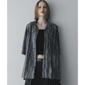 シャツ 半袖 オープンカラーアブストラクトオーバー柄シャツ / Open Collar Abstract Over Shirt メンズ レディース