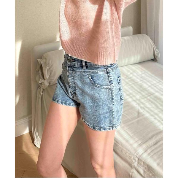 ジーンズ デニム デニムパンツ ストレッチショートパンツ レディース