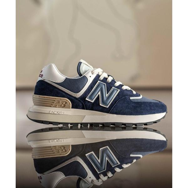 「New Balance」 ローカットスニーカー 24.5cm ネイビー メンズ