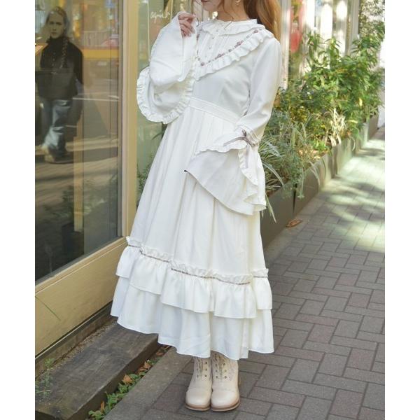 「axes femme」 長袖ワンピース MEDIUM キナリ レディース
