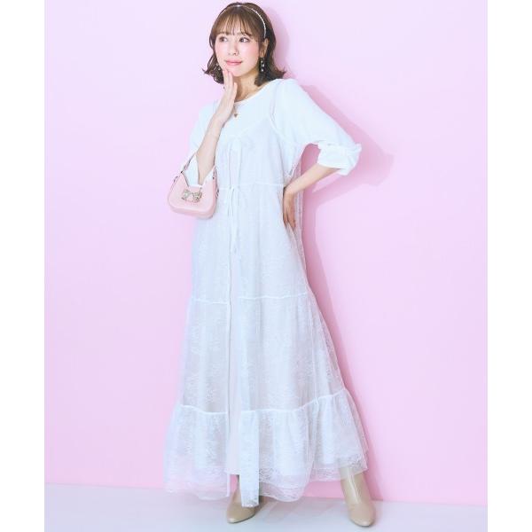 「marun」 「SMILELAND」キャミソールワンピース LL オフホワイト レディース