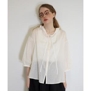 「haupia」 長袖ブラウス MEDIUM オフホワイト レディース