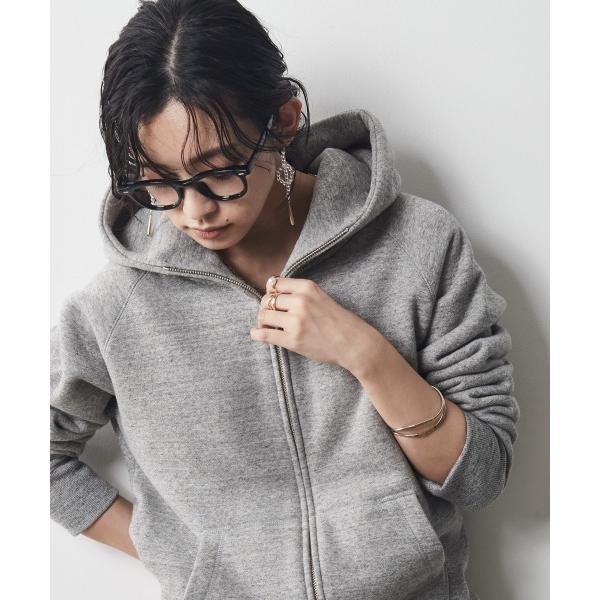 「CHIC STYLE」 ジップアップパーカー M 杢グレー レディース