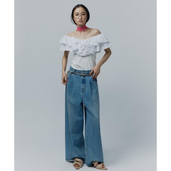 「yae」 デニムパンツ 36 ライトブルー レディース