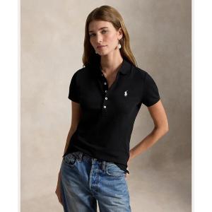ポロシャツ ポロ スリム フィット ストレッチ ポロシャツ レディース