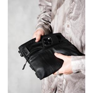 ポーチ BAGJACK / バッグジャック SQUARE POUCH ELK NAPPA ナッパレザー スクエアポーチ メンズ レディース
