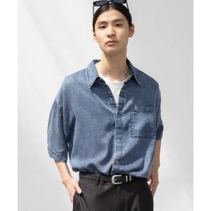 シャツ 半袖 リングドットデニム半袖シャツ / 662028 メンズ