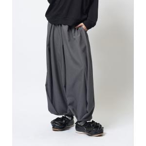 ワイドパンツ パンツ ツイストタックツイルパンツ レディース メンズ