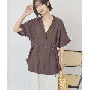 ブラウス シャツ 「接触冷感・UVカット」ベルト付カイキンシャツ レディース