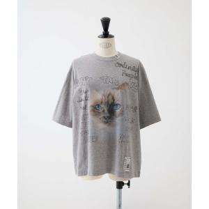 tシャツ 「MIHARA YASUHIRO/ミハラヤスヒロ」CAT PRINTED TEE/キャットプリントT レディース