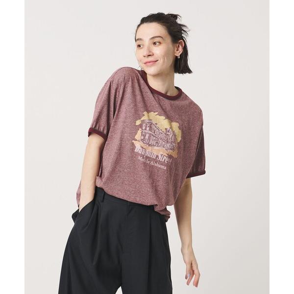 tシャツ 半袖 「別注」「RUSSELL ATHLETIC」リンガー Tシャツ レディース