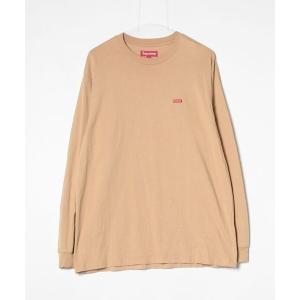 「Supreme」 ワンポイント長袖Tシャツ M ベージュ メンズ